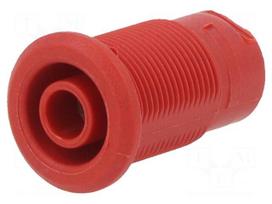 Laboratory connector: 4mm banana | socket | 1kV | 24A | red
