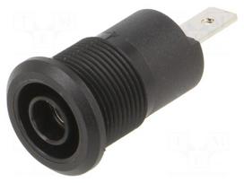 Laboratory connector: 4mm banana | socket | 1kV | 24A | black
