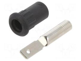 Laboratory connector: 4mm banana | socket | 30VAC | 60VDC | 25A | black