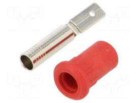 Laboratory connector: 4mm banana | socket | 30VAC | 60VDC | 25A | red
