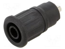 Laboratory connector: 4mm banana | socket | 1kV | 24A | black