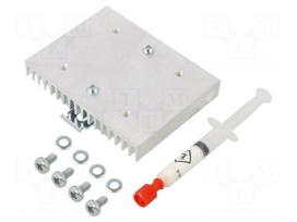Heatsink: extruded | L: 82mm | W: 100mm | H: 29mm | 4K/W | aluminium | raw