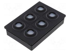 Keypad: plastic | LED | Rcont max: 10000mΩ | 6.5N | -40÷85°C | 09