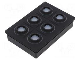 Keypad: plastic | LED | Rcont max: 10000mΩ | 6.5N | -40÷85°C | 09