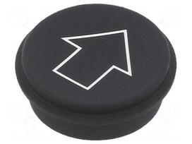 Button | round | Ø21mm | black | Button marking: arrow | 09