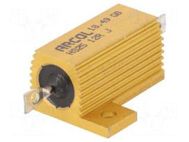 Resistor: wire-wound | 12Ω | with heatsink | screw | 25W | ±5% | 550V