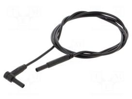 Test lead | 10A | banana plug 2mm,angular banana plug 2mm | Len: 1m