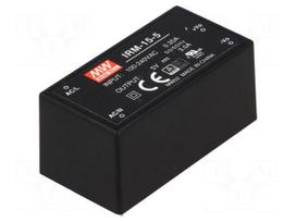 Converter: AC/DC | 15W | Uin: 85÷264VAC,120÷370VDC | Uout: 5VDC | OUT: 1