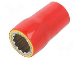 Socket: 12-angles | insulated,socket spanner | 15mm | 3/8"