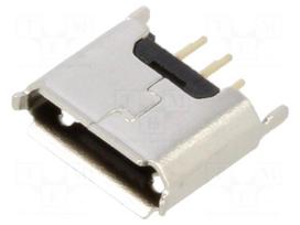 Connector: USB B micro | socket | THT | PIN: 5 | straight | USB 2.0 | 1.8A