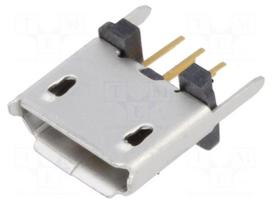 Connector: USB B micro | socket | THT | PIN: 5 | straight | USB 2.0 | 1.8A