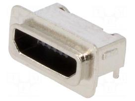Connector: USB B micro | socket | SMT | PIN: 5 | horizontal | sealed