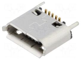 Connector: USB B micro | socket | SMT | PIN: 5 | vertical | USB 2.0 | 1.8A
