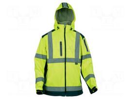 Softshell jacket | Size: M | yellow-navy blue | warning