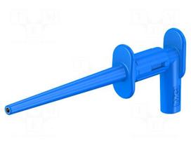 Clip-on probe | pincers type | 1A | blue | 300V | 2mm | Overall len: 75mm