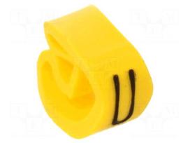 Markers | Marking: U | 4÷10mm | PVC | yellow | leaded | CLI C | UL94V-0