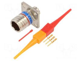 Connector: military | socket | male | PIN: 3 | straight | crimped | 7.5A