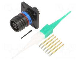 Connector: military | socket | female | PIN: 6 | straight | crimped | 5A