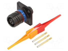 Connector: military | socket | female | PIN: 3 | straight | crimped | 7.5A