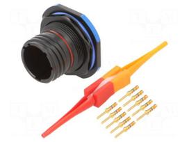 Connector: military | socket | male | PIN: 10 | straight | crimped | 7.5A