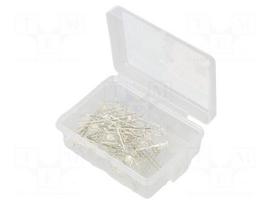 Diode: LED-kit | THT | 3mm | 50pcs | white warm | 3÷15VDC | plastic box