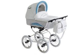 Universalus vežimėlis Scarlett Baby Fashion 3in1, white-blue