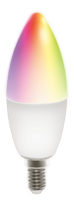DELTACO SMART HOME LED lamp, E14, WiFI 2.4GHz, 5W, 470lm, dimmable, 2700K-6500K, 220-240V, RGB SH-LE14RGB