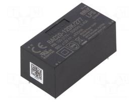 Converter: AC/DC | 20W | Uin: 85÷305VAC,120÷430VDC | Uout: 12VDC | 84%