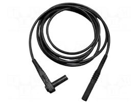Test lead | 20A | banana plug 4mm,angular banana plug 4mm | black
