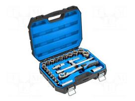Wrench-set | 6-angles,socket spanner | 1/2" | 24pcs.