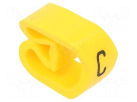Markers | Marking: C | 8÷16mm | PVC | yellow | leaded | PA-3 | UL94V-0