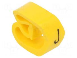 Markers | Marking: J | 8÷16mm | PVC | yellow | leaded | PA-3 | UL94V-0