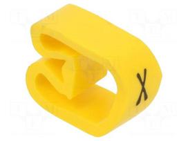 Markers | Marking: X | 8÷16mm | PVC | yellow | -30÷60°C | leaded | PA-3