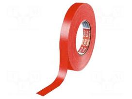 Tape: duct | W: 19mm | L: 50m | Thk: 0.31mm | red | natural caoutchouc