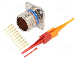 Connector: military | socket | male | PIN: 10 | straight | crimped | 7.5A