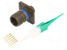 Connector: military | socket | male | PIN: 6 | straight | crimped | 5A