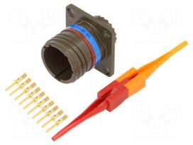 Connector: military | socket | male | PIN: 10 | straight | crimped | 7.5A