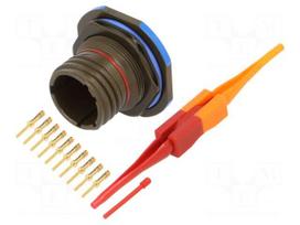 Connector: military | socket | male | PIN: 10 | straight | crimped | 7.5A