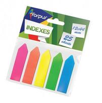 Paper-index  Forpus, 12x44mm, Assorti, Plastic, arrows (5x25)  0718-105