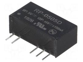 Converter: DC/DC | 1W | Uin: 4.5÷5.5VDC | Uout: 5VDC | Uout2: -5VDC | SIP7