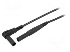 Test lead | 19A | banana plug 4mm,angular banana plug 4mm | Len: 1m