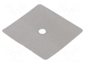 Heat transfer pad: graphite | L: 38mm | W: 36mm | Thk: 0.2mm | 20W/mK