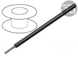 Wire | HookUp Wire | stranded | Cu | 20AWG | PTFE | black | 1kV | 30.5m