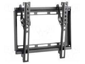 Holder: wall mounting | monitor,TV | black | tiltable | 35kg