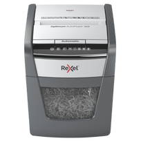 Rexel Optimum AutoFeed+ 50X Paper Shredder Cross cut shredding 4x28mm P-4 20L 55dB, Grey/Black