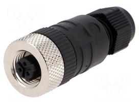 Connector: 1/2"-20 | plug | female | PIN: 3 | 3÷6.5mm | for cable