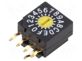 Encoding switch | Pos: 16 | PCB,THT | 100mΩ | DC load @R: 0.03A/15VDC