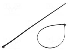 Cable tie | L: 390mm | W: 4.6mm | black | polyamide | 225N | Ømax: 110mm