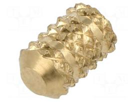 Threaded insert | brass | M4 | BN 37872 | L: 8.7mm | for plastic