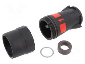 Enclosure for connectors: circular | IP69K | for cable | straight